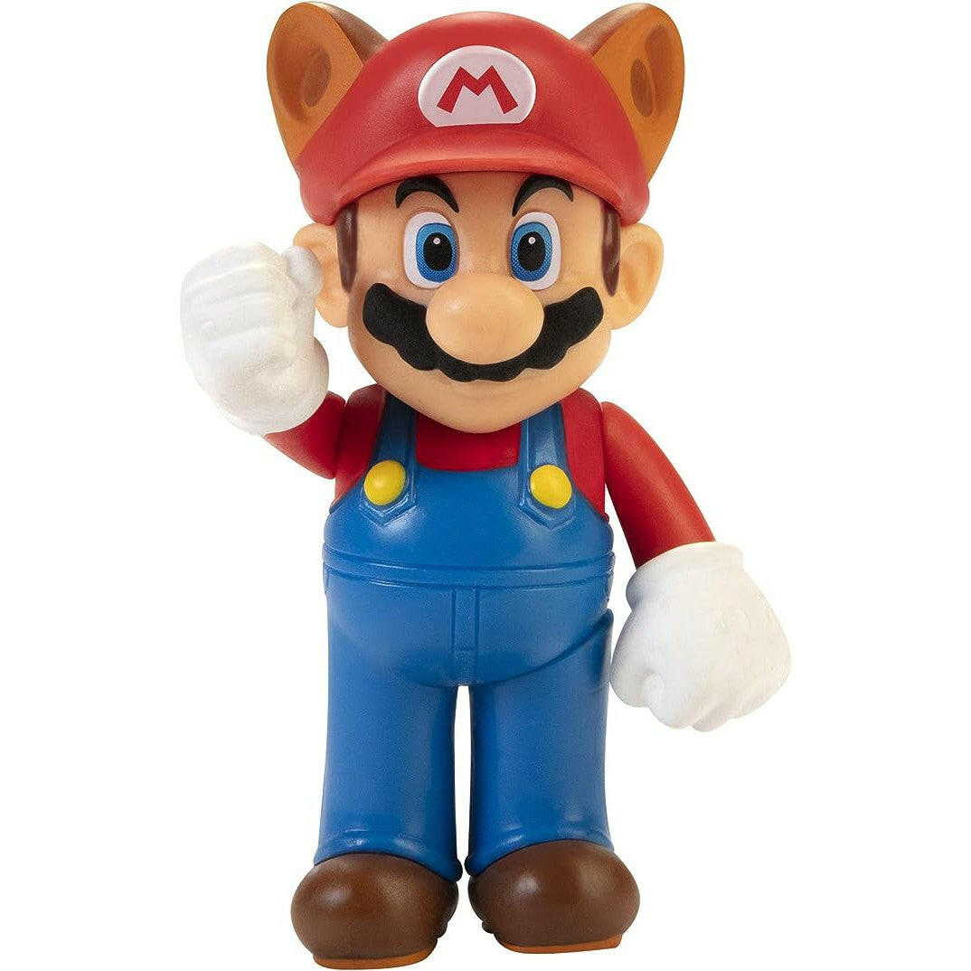 SUPER MARIO Raccoon Mario 2.5" Collectible Toy Action Figure.