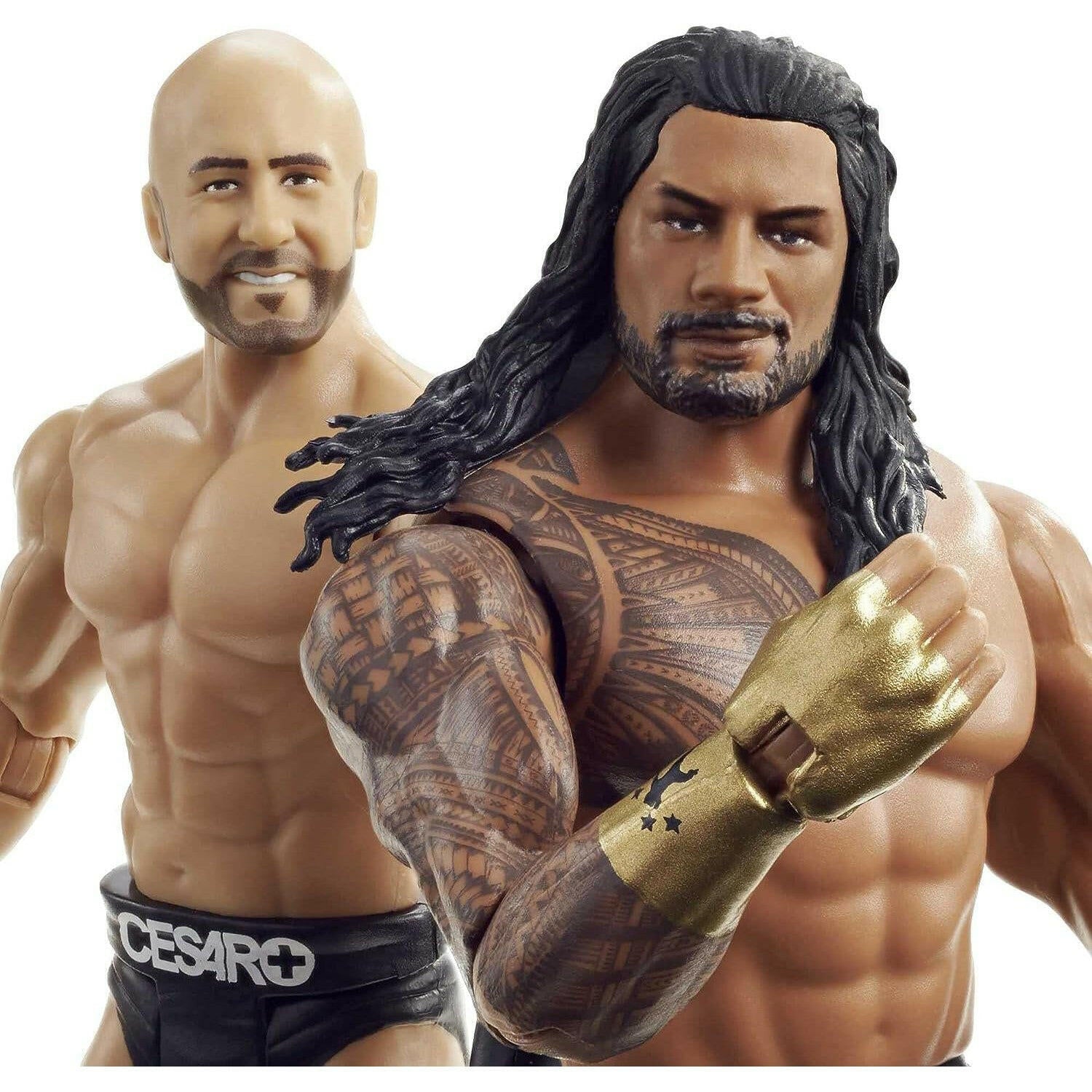 WWE Roman Reigns vs Cesaro Championship Showdown 2-Pack 6-inch Action Figures Monday Night RAW Battle Pack for Ages 6 Years Old & Up.