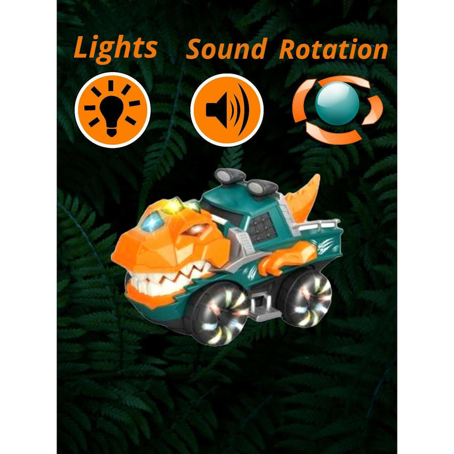 Cartoon Kids Electric Dinosaur Truck Toy with Light and Music