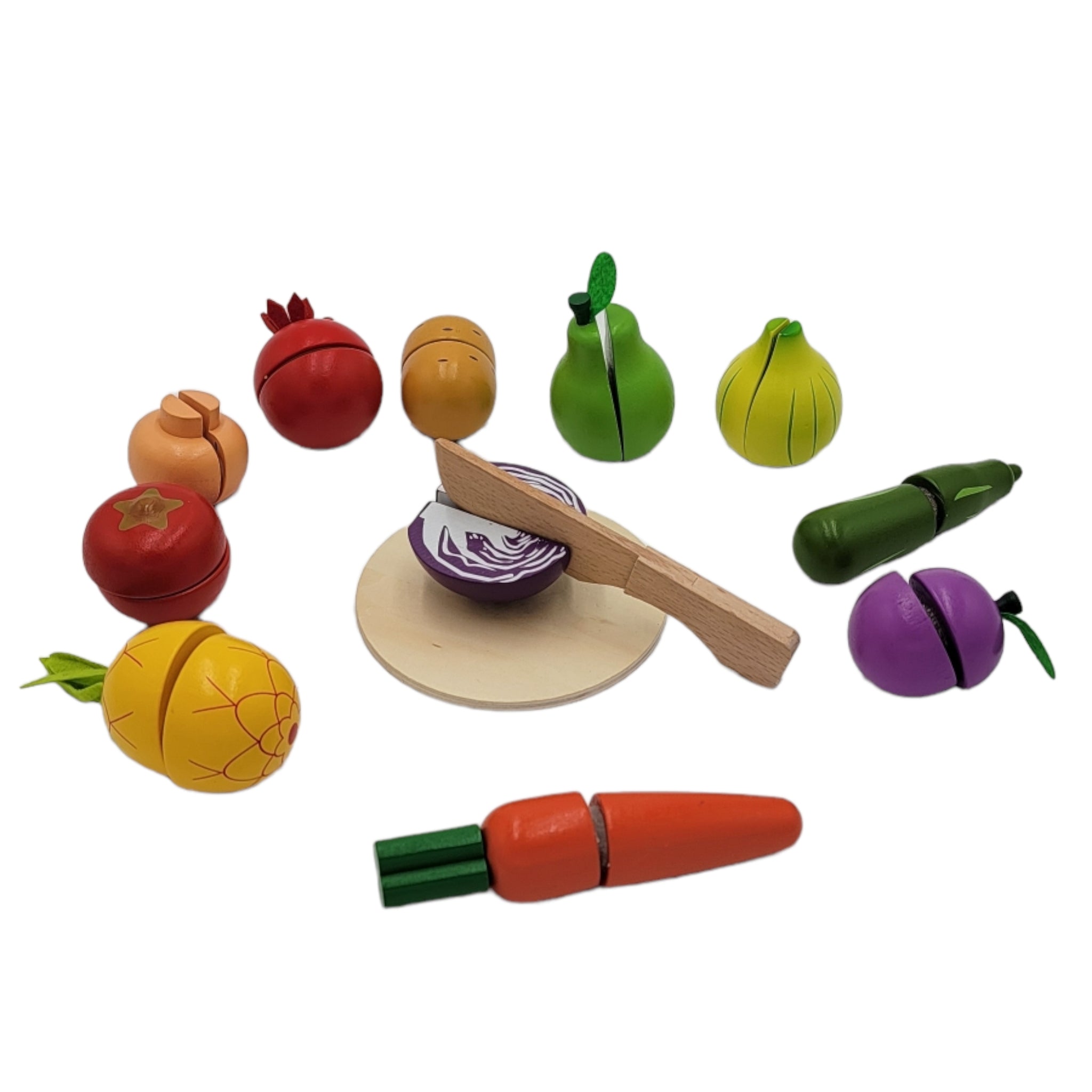 Fun Little Toys Wooden Fruit Cutter Set