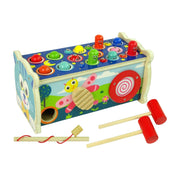 Montessori Wooden 3 IN 1 Xylophone Hammering Pounding Cat Multifunctional Hamster Child Interactive Game