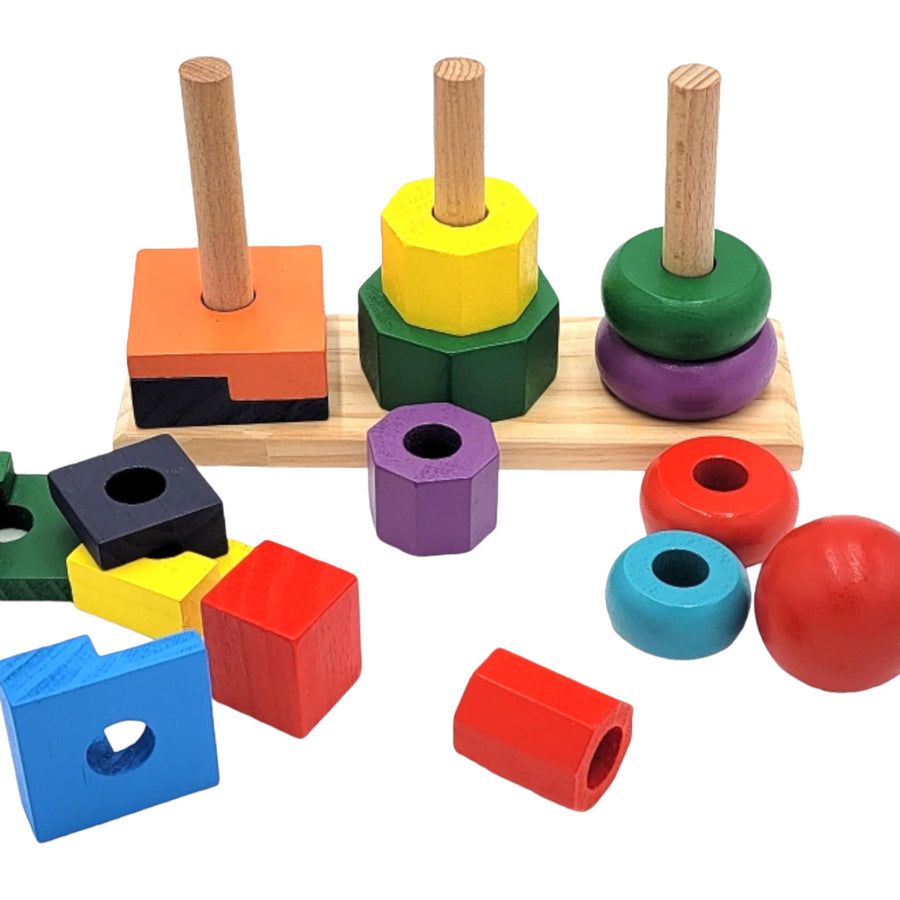 HNT Kids 4 Colour Wooden Game Montessori Teaching Aids Early