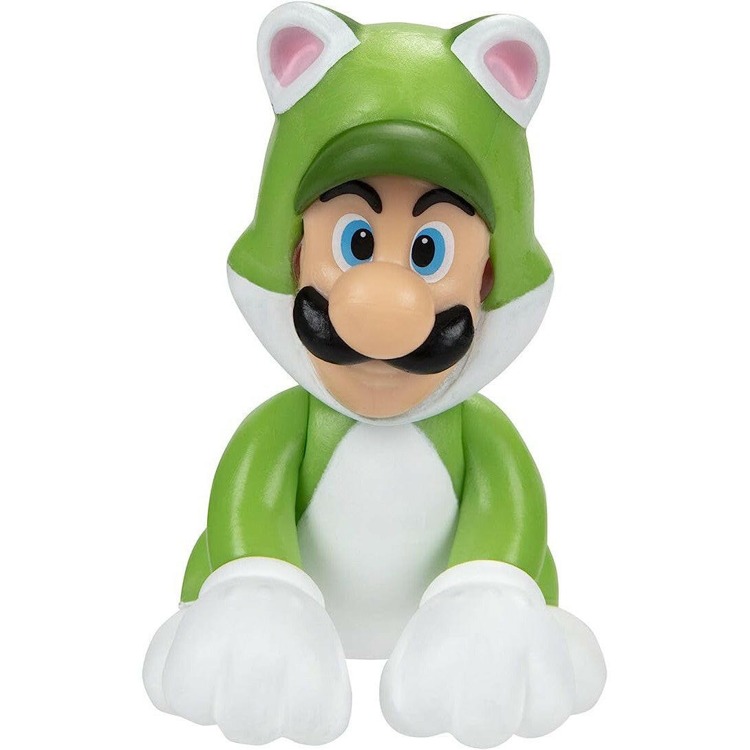 World of Nintendo LUIGI cat suit 4 inch super mario bros