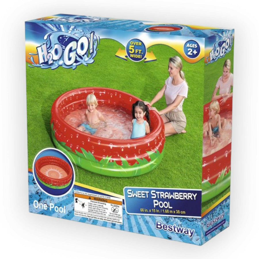 Sweet Strawberry Pool in color box - 66 x 15" H2O GO