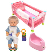 Talking Baby Doll Bed Set with Crib & Accessories 16 Inch