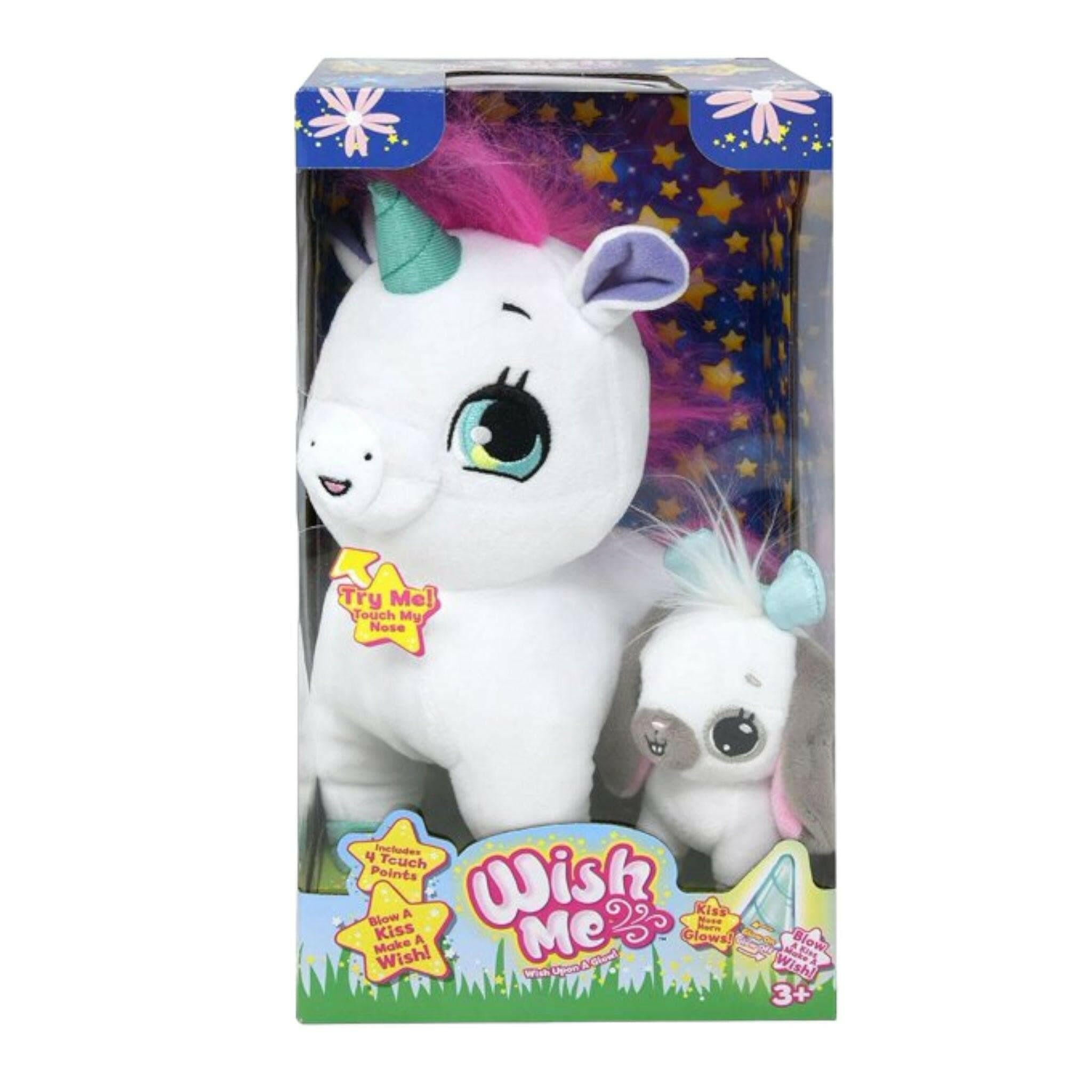 Plush Pinky Wish Me Light Up Unicorn 9" With Pink Hair