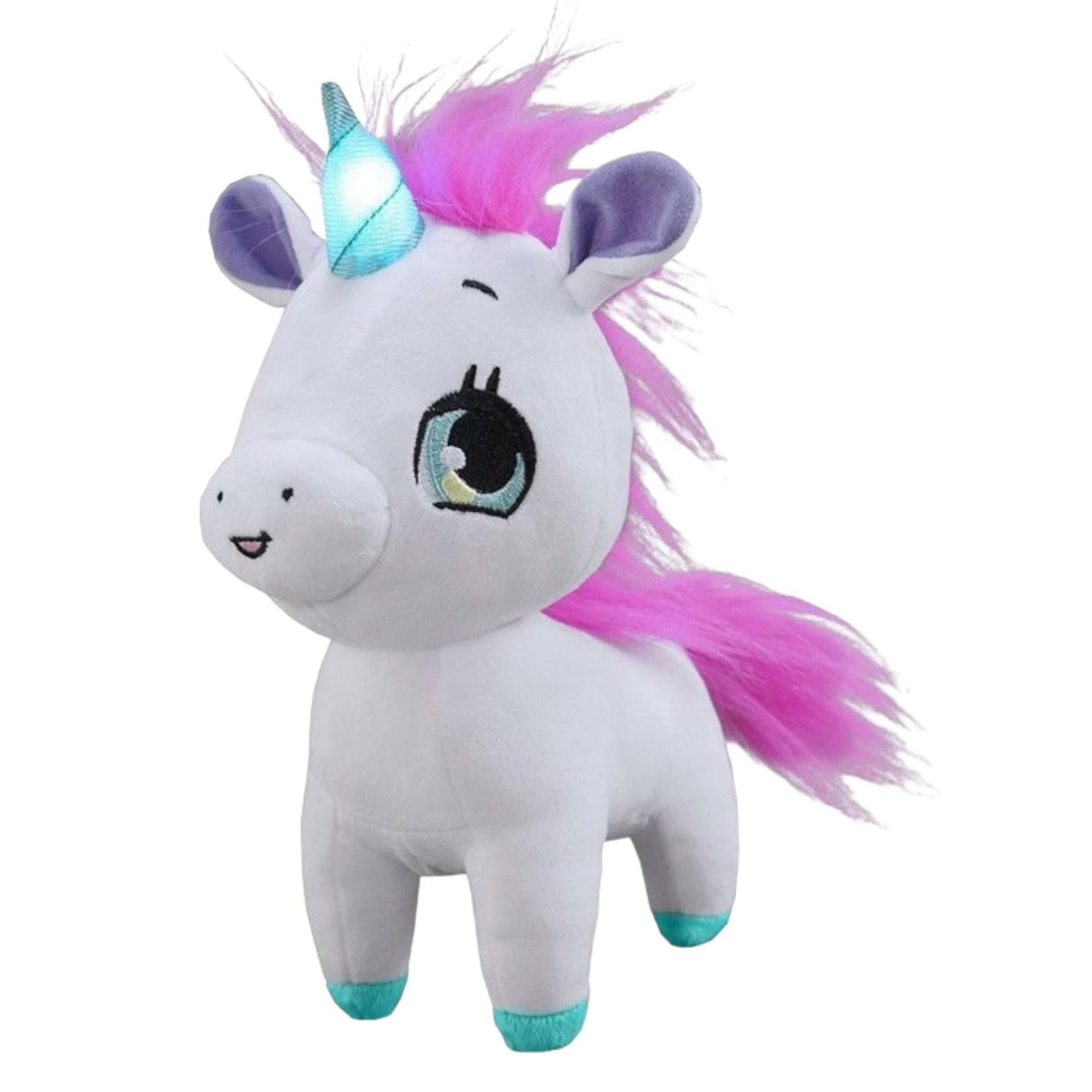 Plush Pinky Wish Me Light Up Unicorn 9" With Pink Hair